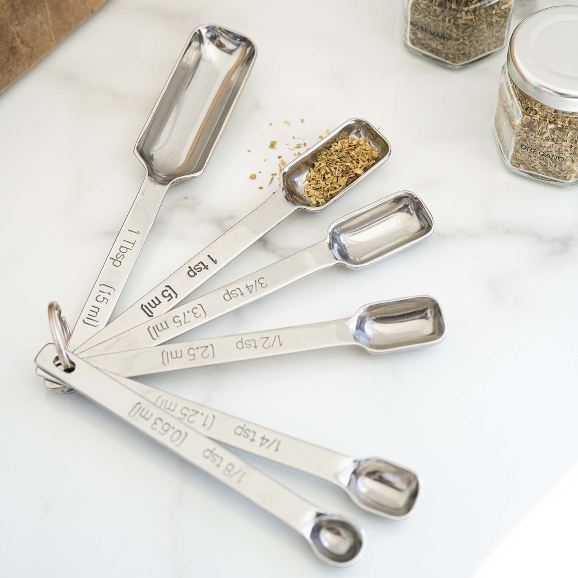 MAIRICO Premium Stainless Steel Rectangular Measuring Spoons